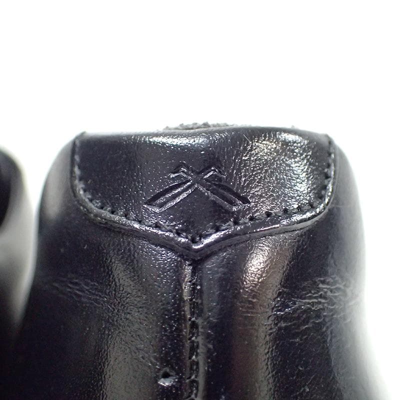 三陽山長 ダブルモンク ビジネスシューズ ブラック 26.0cm 元箱付き