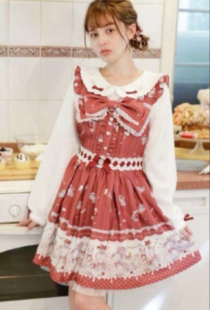 LIZLISA リズリサ whip bear  cafe 柄 ワンピース