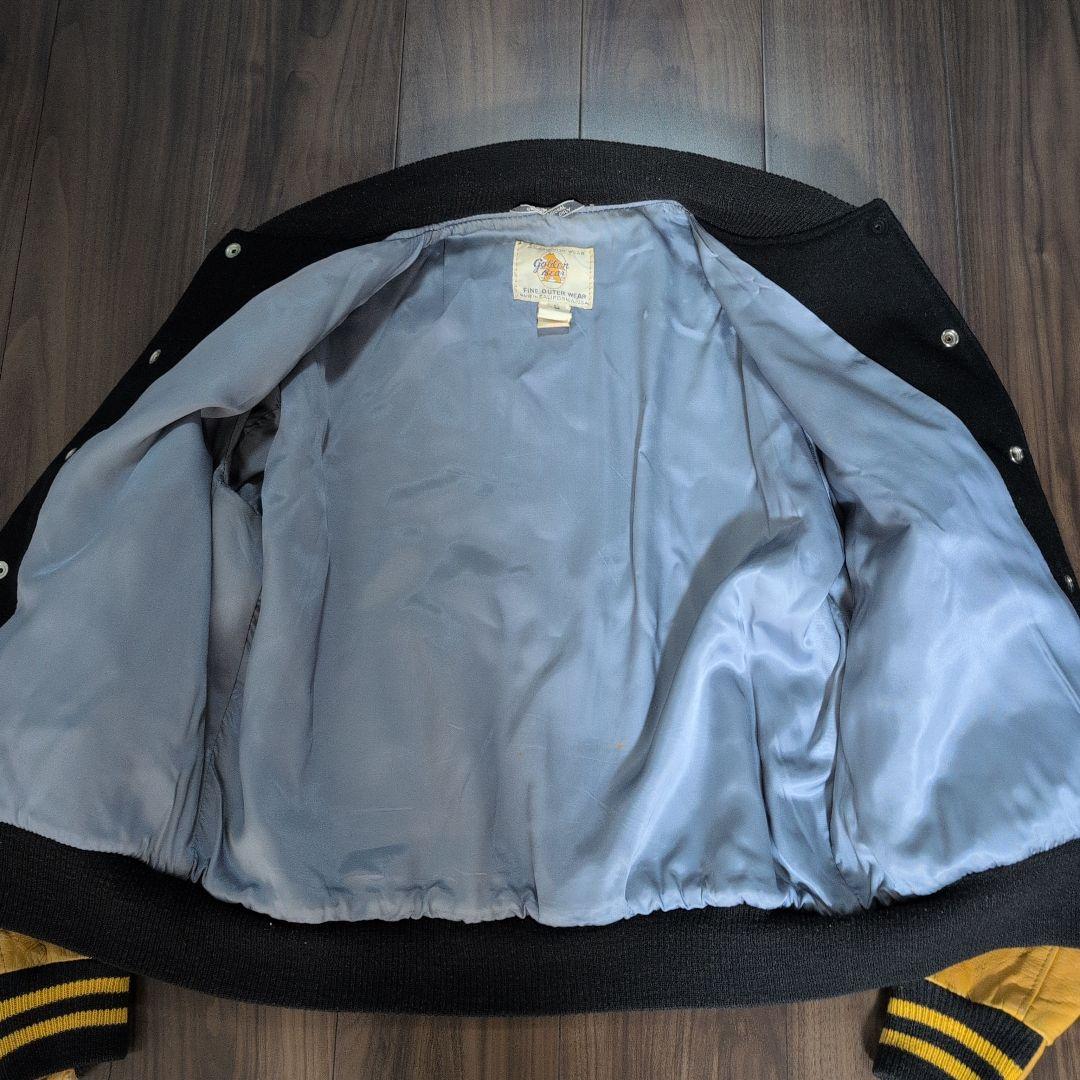 Golden Bear USAビンテージ　 スタジャン ブラック/イエロー L