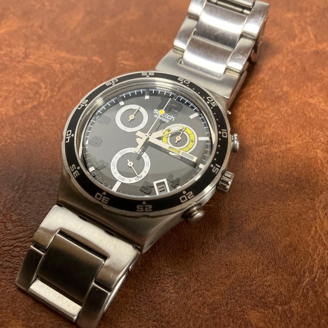 SWATCH IRONY スウォッチ アイロニー クロノグラフ 黒 シルバー