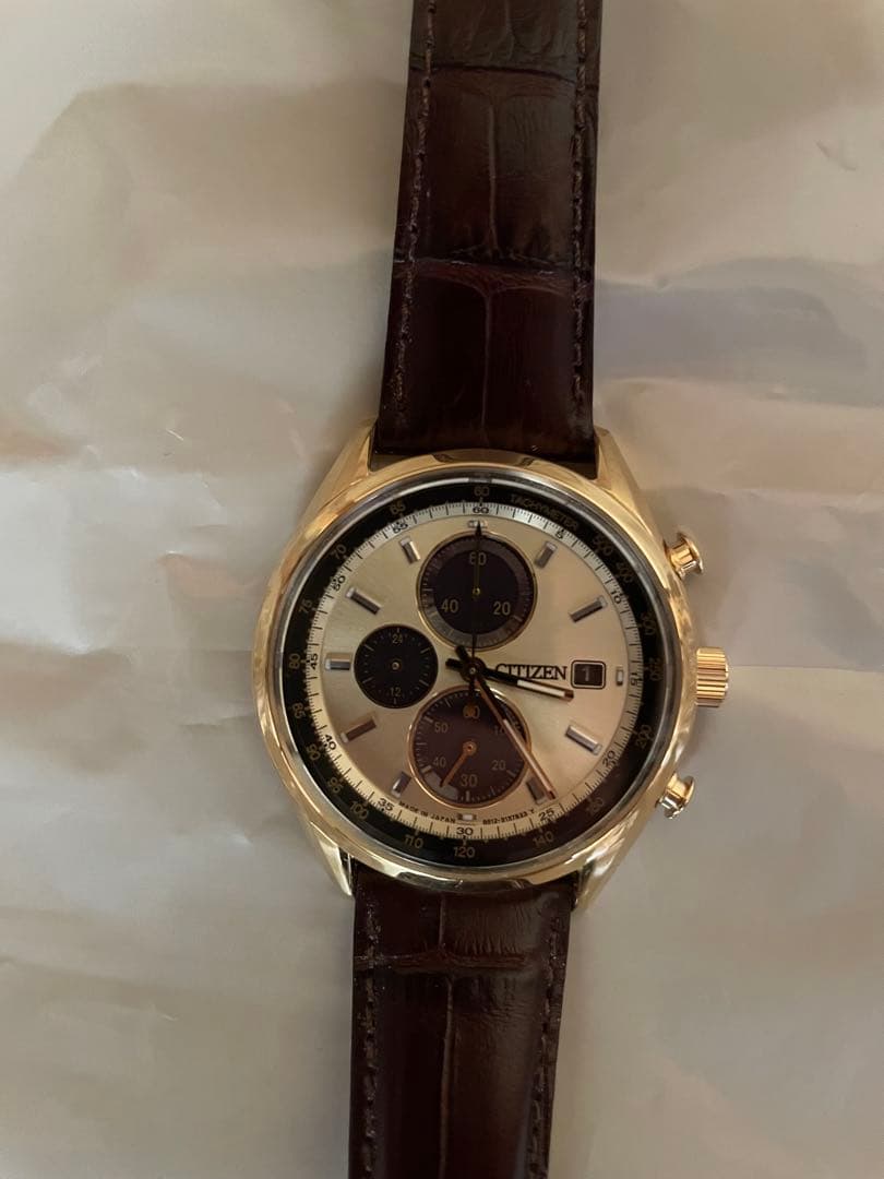 極美品 稼働品 CITIZEN シチズン エコドライブ ソーラー クロノグラフ