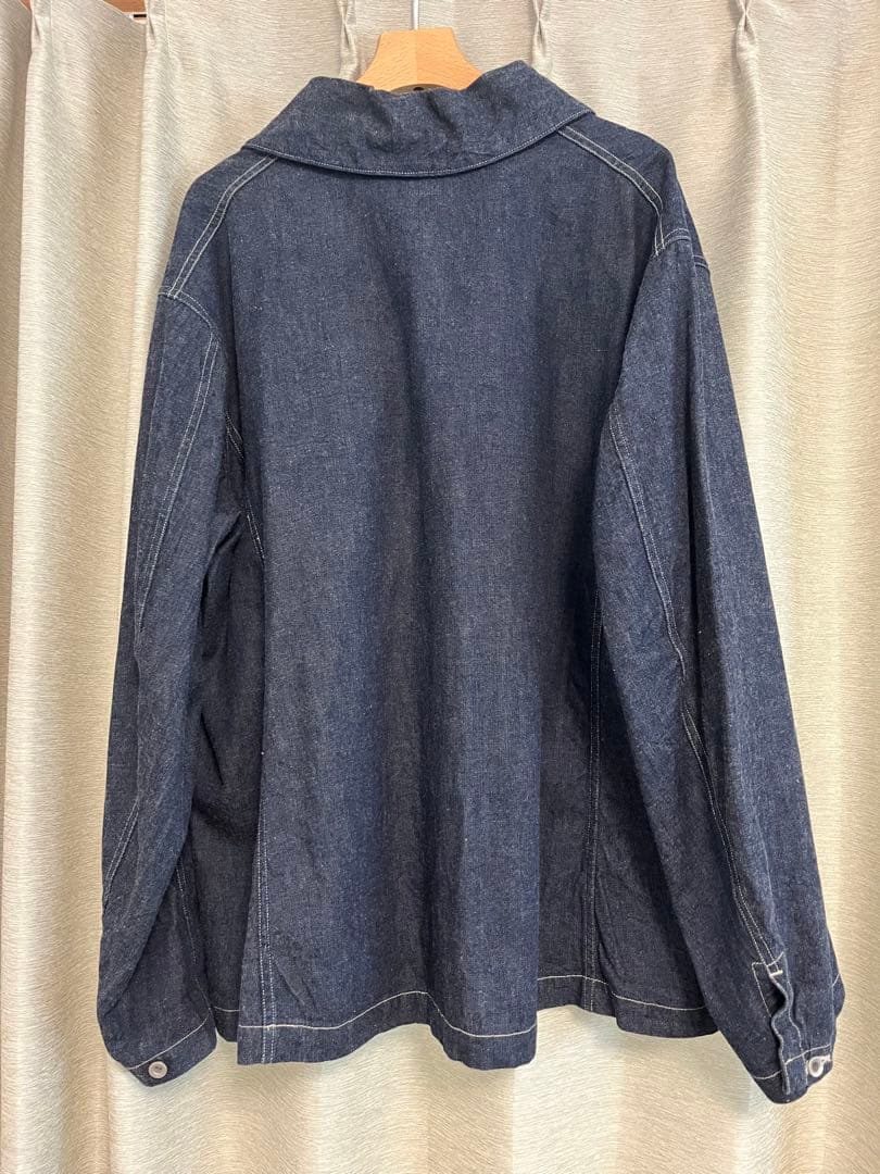 【ORDINARY FITS】ラウンドカラー デニムプルオーバー38