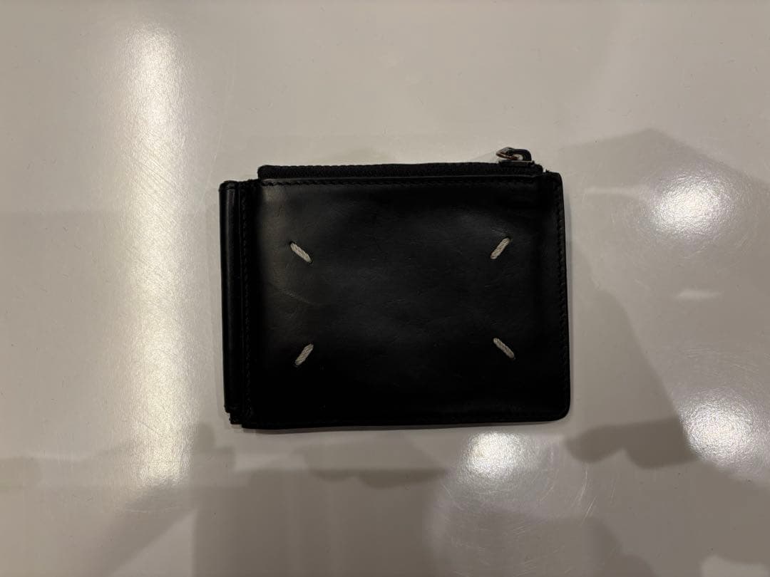 【箱あり】メゾンマルジェラ マネークリップ ブラック 二つ折財布 ケース