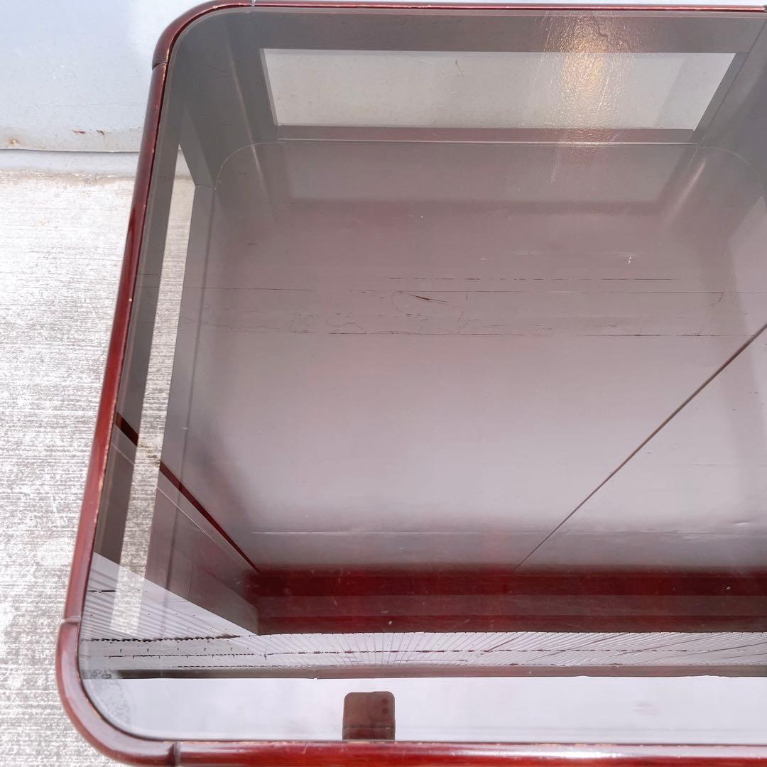 【美品】ビンテージ ナガノインテリア スクエアガラステーブル 稀少デザイン