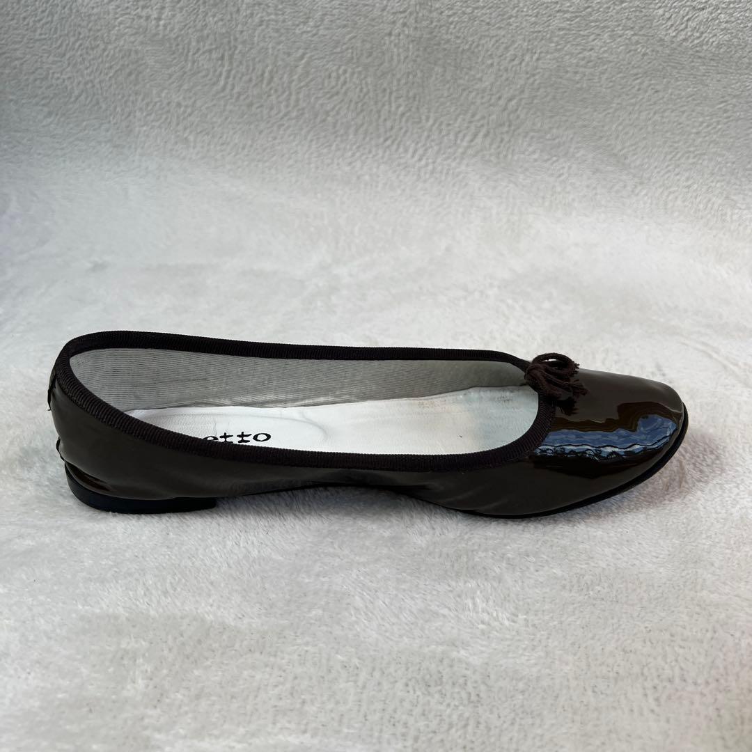 Repetto レペット バレエシューズ エナメル 茶 39
