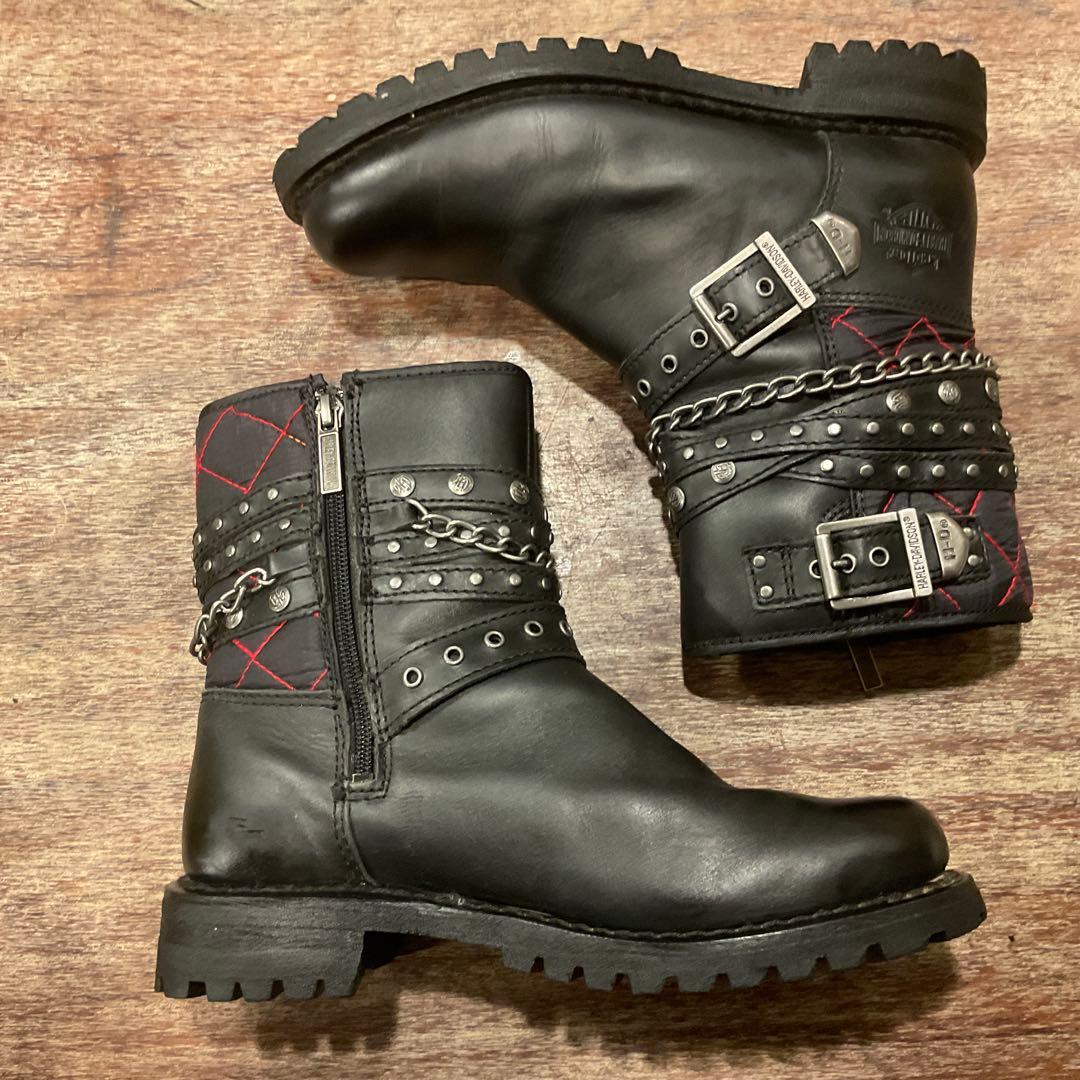 美品！ハーレーダビッドソン 87043 ショートブーツ チェーン23.5cm