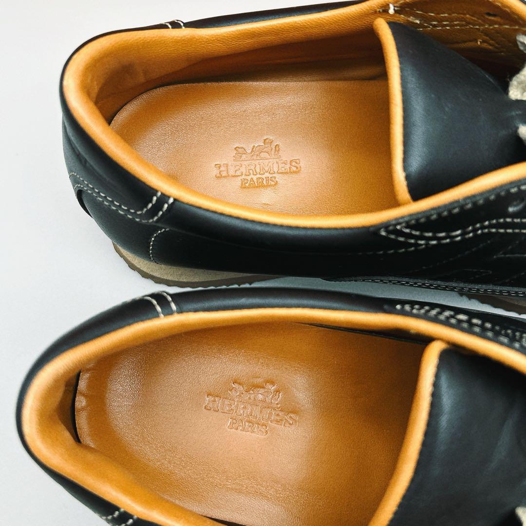 エルメス★未使用級★クイックレザー★スニーカー★24.0～24.5cm★ブラック