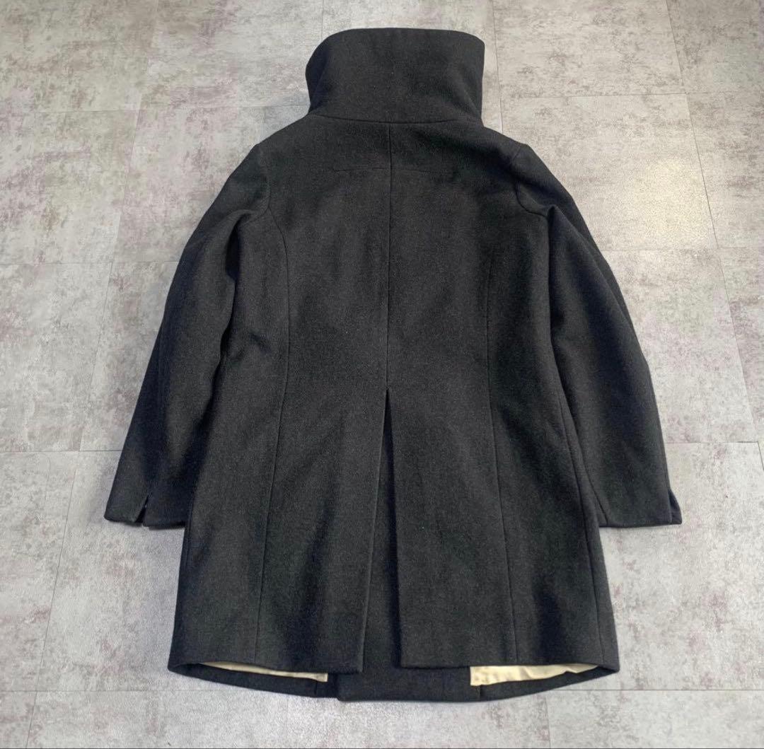 変形 コート　The Viridi-anne highneck woolcoat