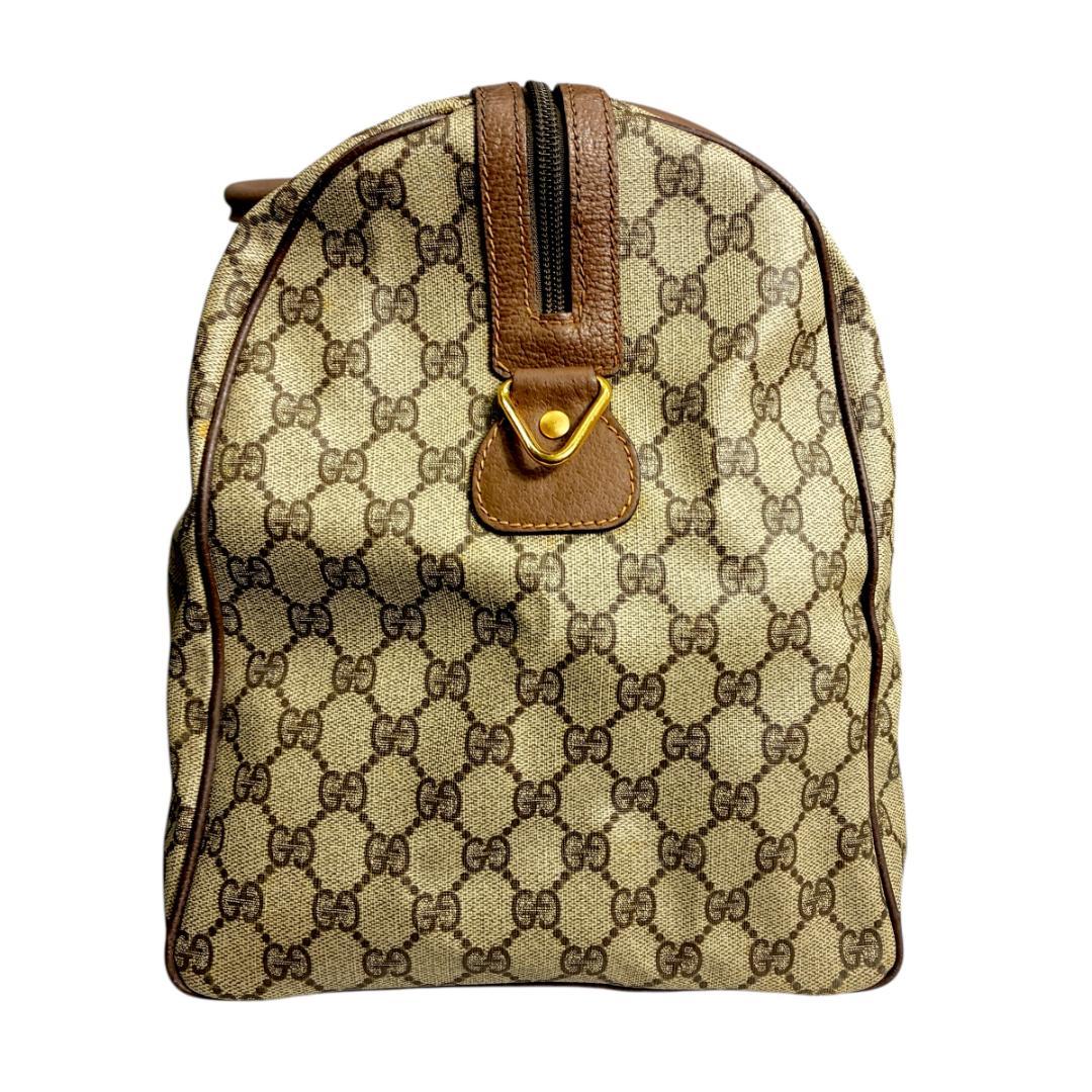 GUCCI OLD GGキャンバス ボストンバッグ ブラウン 70s 80s