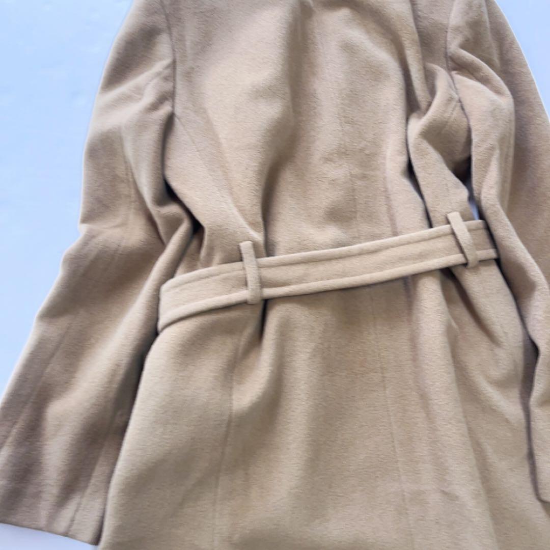 RALPH LAURENベルト付アンゴラウールロングコート 11号 キャメル