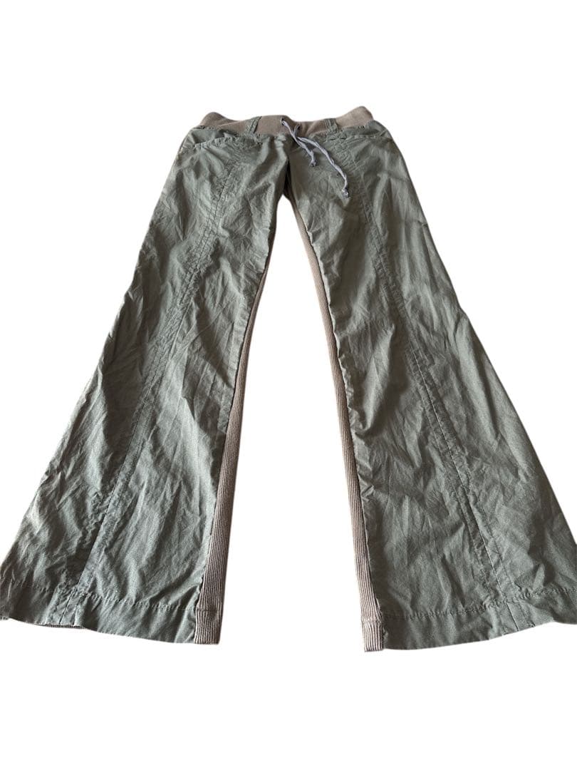 goa風 ブラウン カーキ ブーツカット スエット y2k グランジ