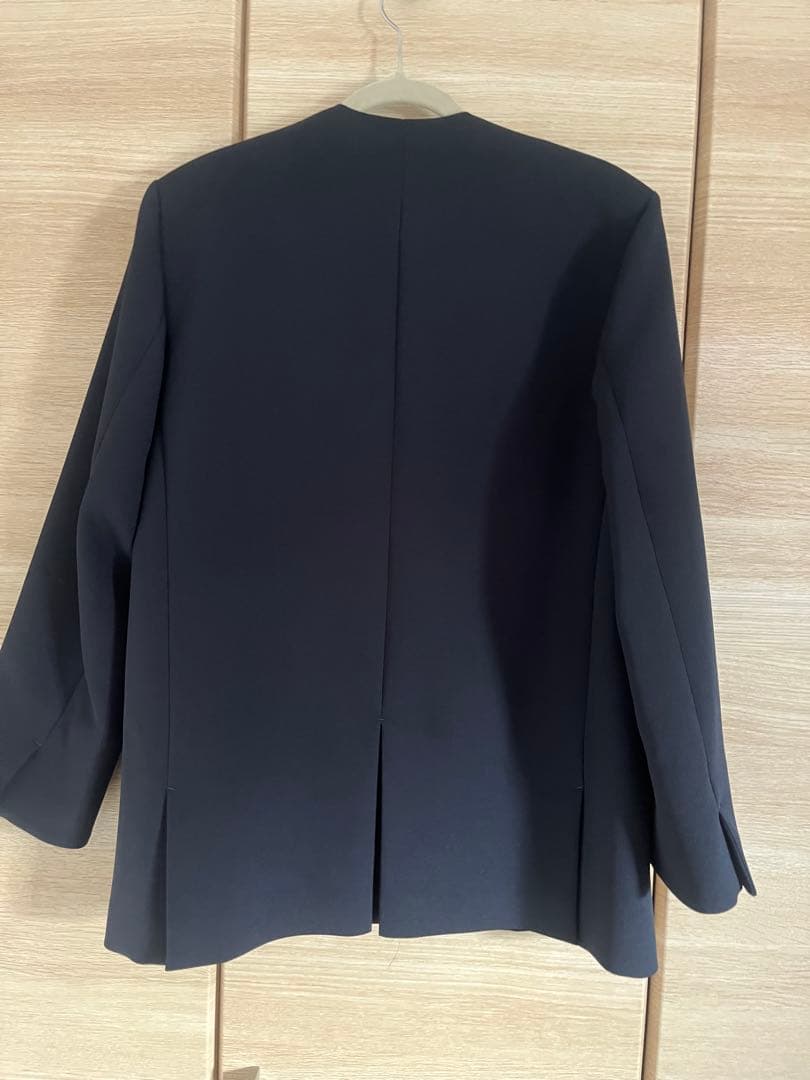 美品 Frey イージーオーバーサイズジャケット 無地 ネイビー S