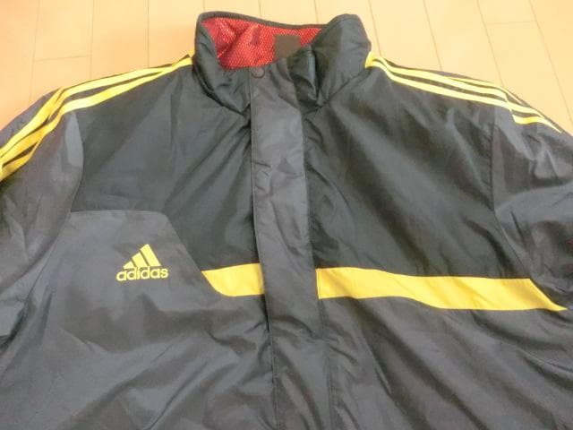 アディダス ベンチコート2XO・　下ブレーカー3XO：紺 未使用 オプトセンサー