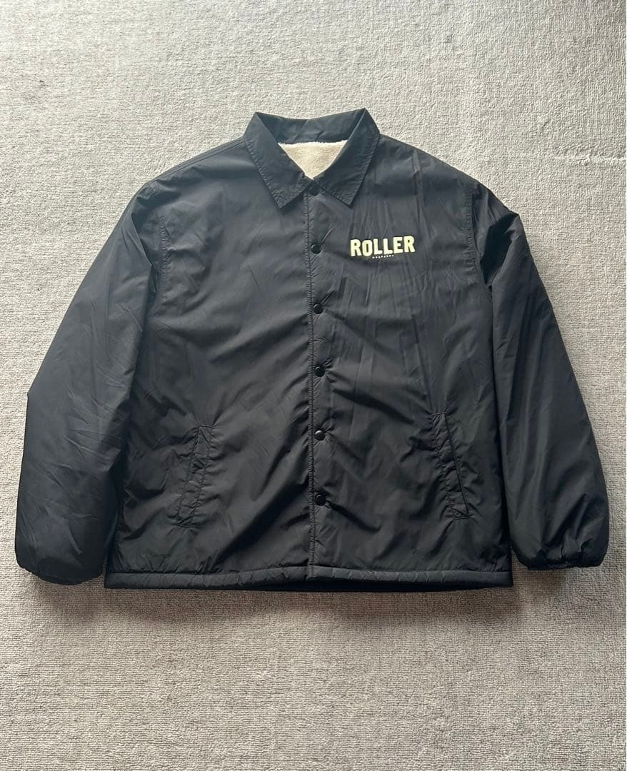 美品　ROLLER Magazine ボアコーチジャケット L 黒
