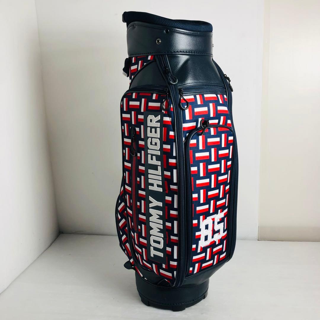 良品 トミーヒルフィガー ゴルフバッグ キャディバッグ カートタイプ