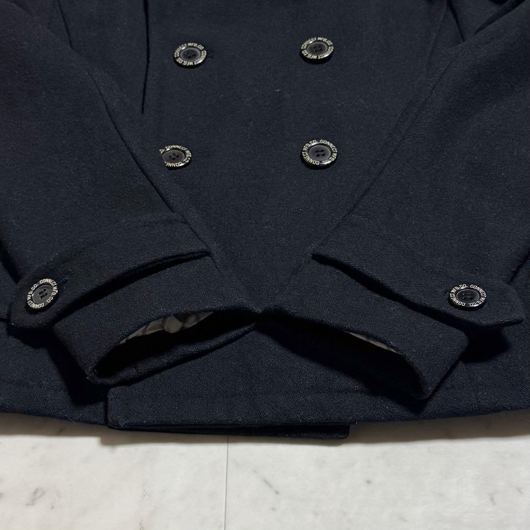 PHERROW'S ショートピーコート ウールブレンド ブラック 38