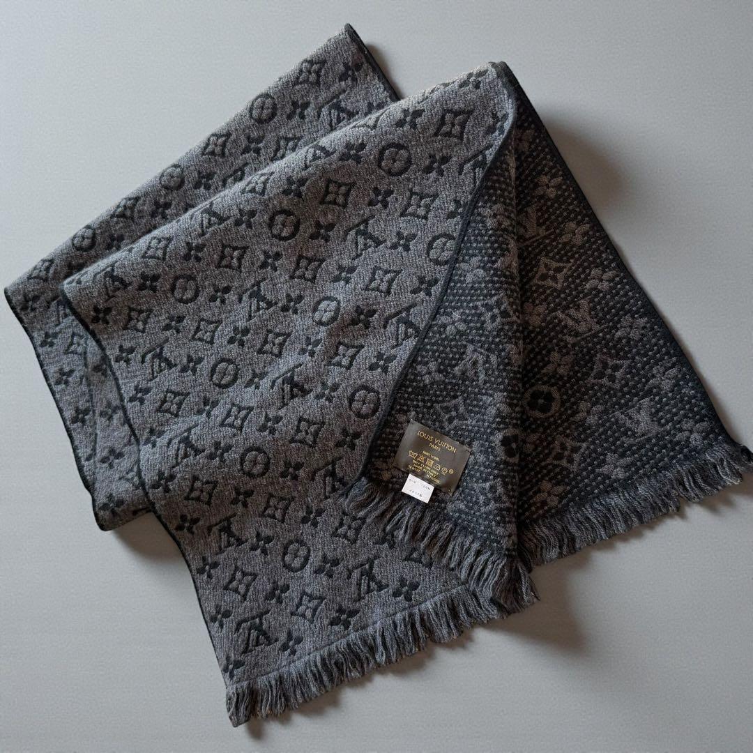 美品✨ルイヴィトン　モノグラム クラシック アントラシット エシャルプ マフラー