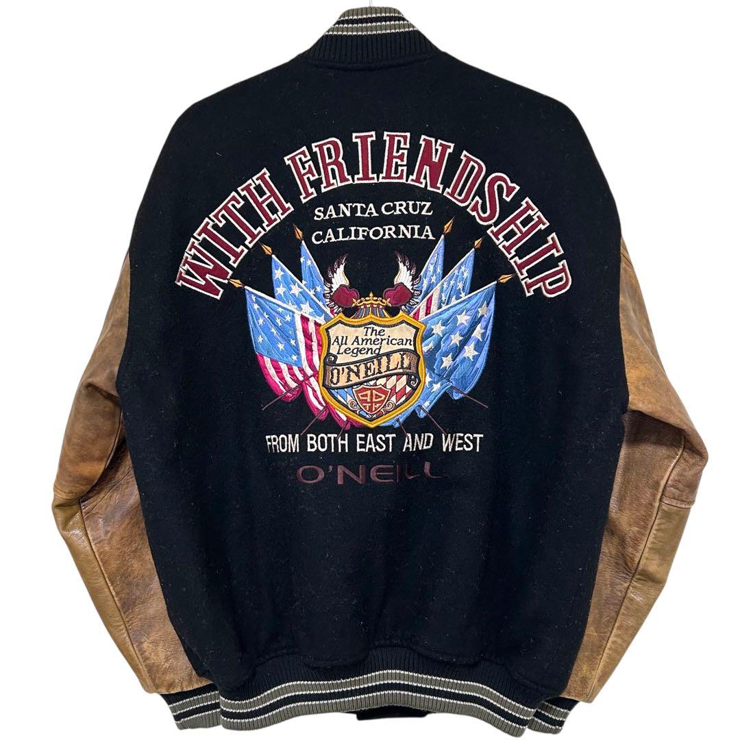 【専用】O'NEILL オニール【L】スタジャン バックロゴ レザー切替え 本革