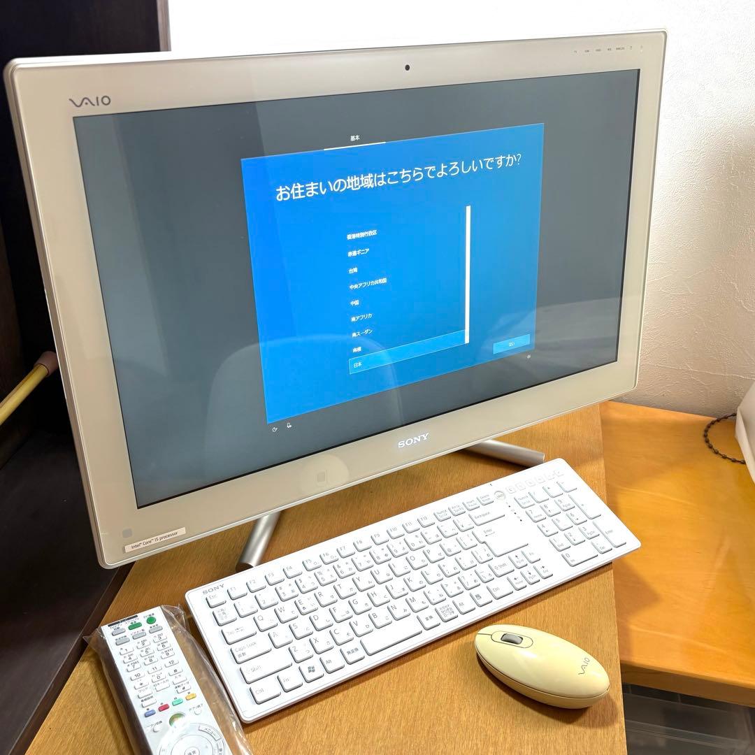 中古　VAIO オールインワンPC ホワイト　VPCL247FJ/WI