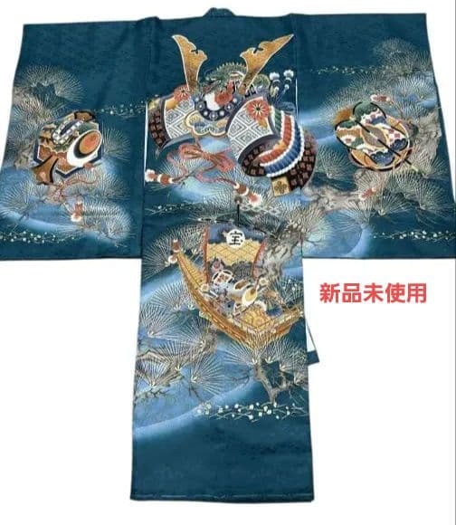 お宮参り　産着(初着、祝着)　七五三　男の子　子供着物　襦袢付き　長襦袢　高級