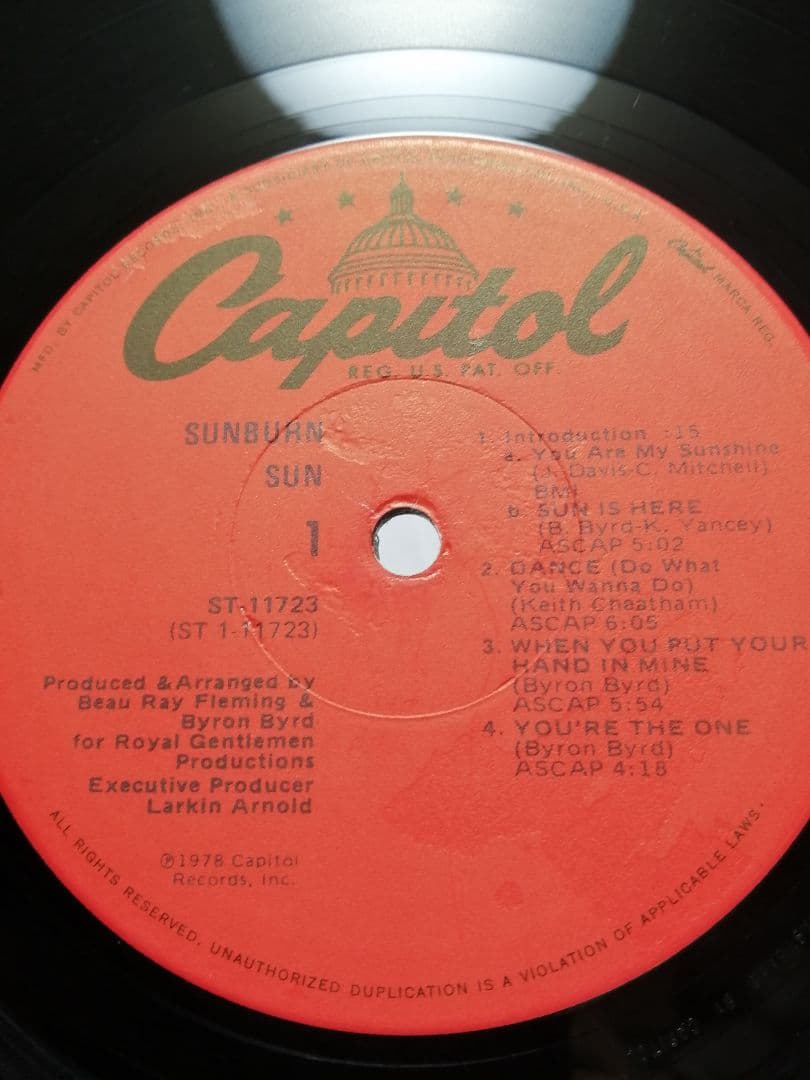 【 78年 名盤 】SUN / SUNBURN US オリジナル盤 LP