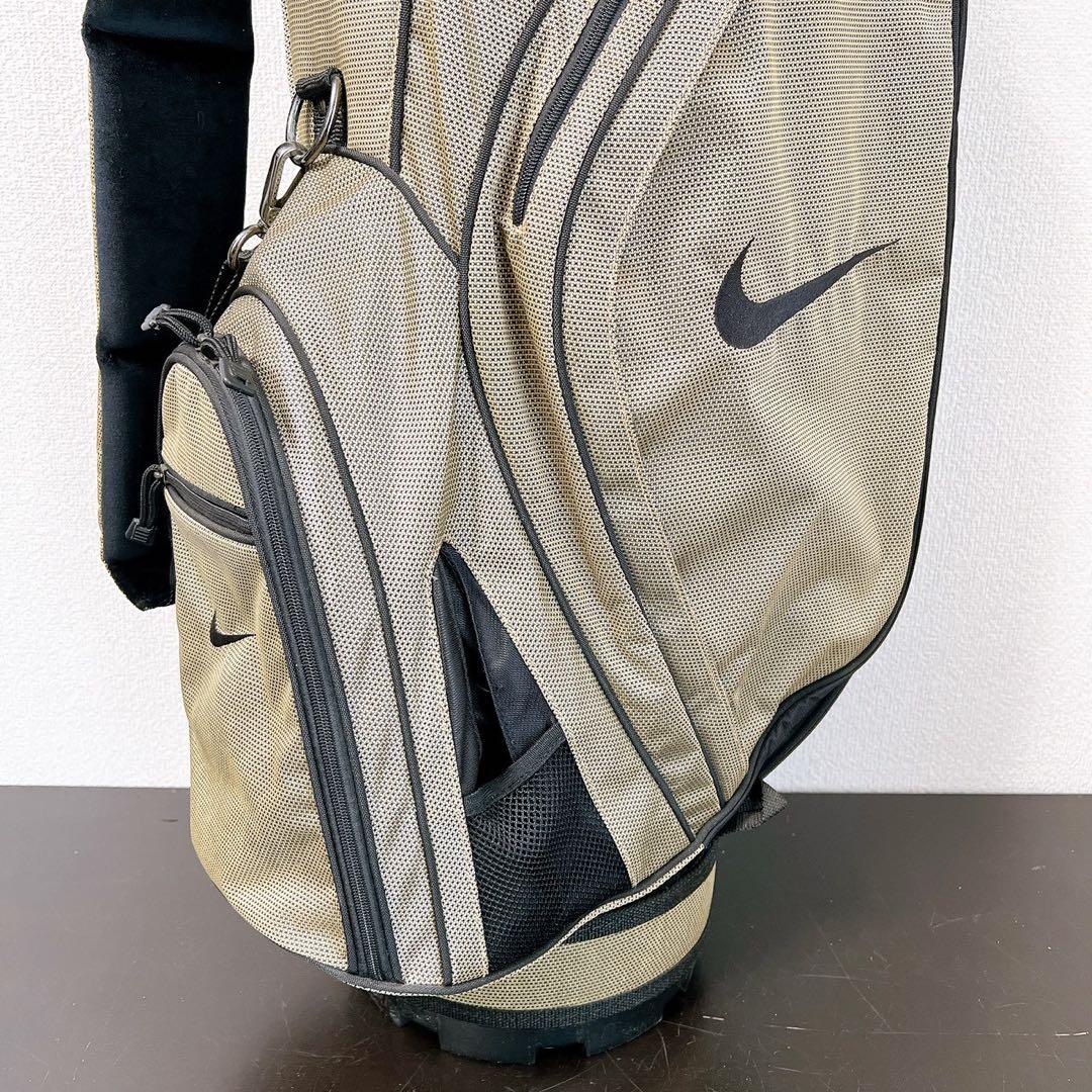 希少 NIKE ナイキ ゴルフ カートキャディバッグ6分割9型 ベージュブラック