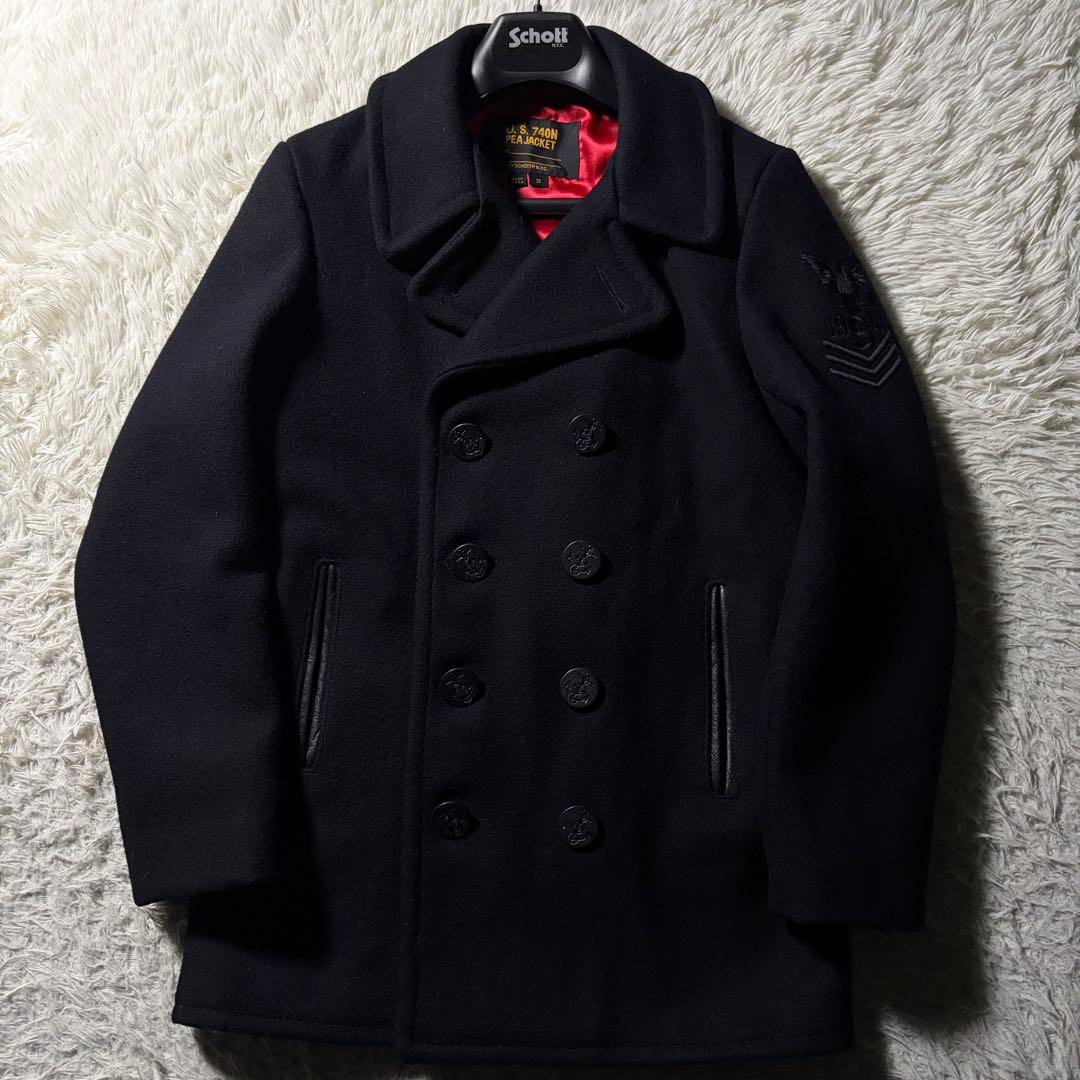 美品■schott ピーコート　ブラック　760 USA製