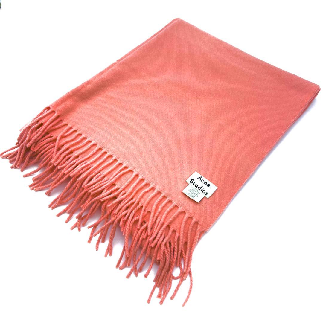 美品 アクネストゥディオズ マフラー ピンク カシミヤ100 大判 ロング