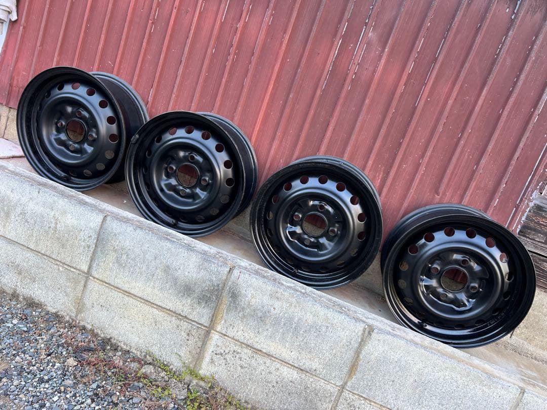日産純正 14in 5.5JJ 114.3 スチールホイール 4本セット