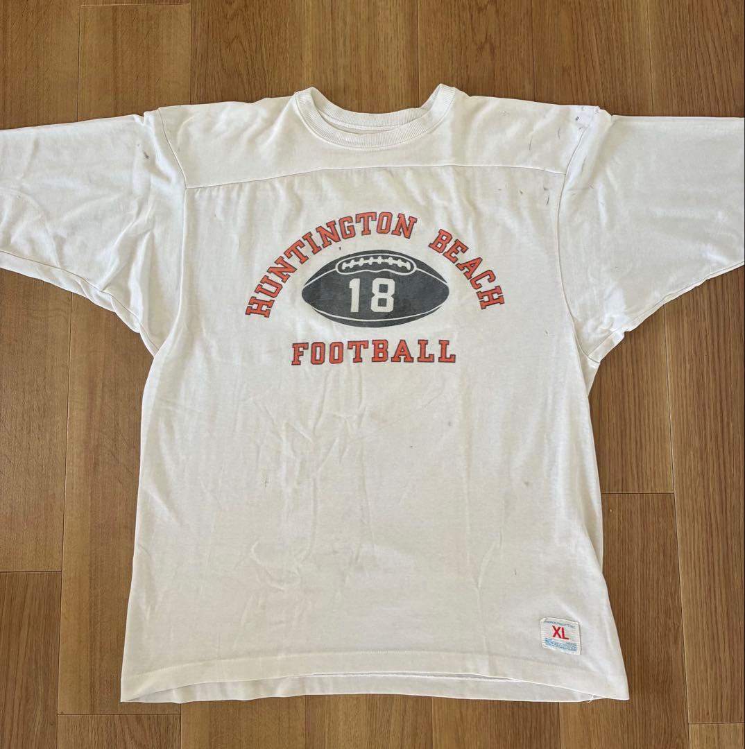 champion チャンピオン70s フットボールTシャツ　染み込み　3段