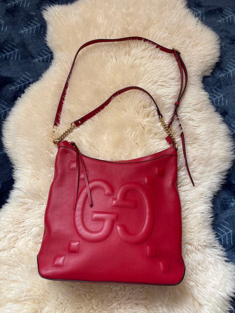 GUCCI レッド ショルダーバッグ