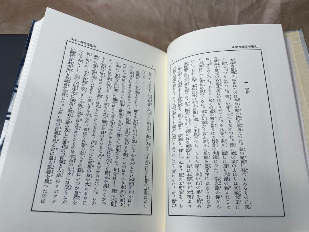 「大導寺信輔の半生」芥川龍之介著 岩波書店　初版復刻版