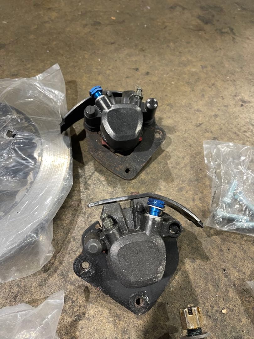 GS400 フロントフォーク　ブレーキ　ローター　キャリパーセット