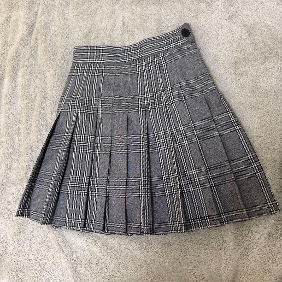 Maje グレー チェック柄 プリーツスカート風キュロット サイズ34