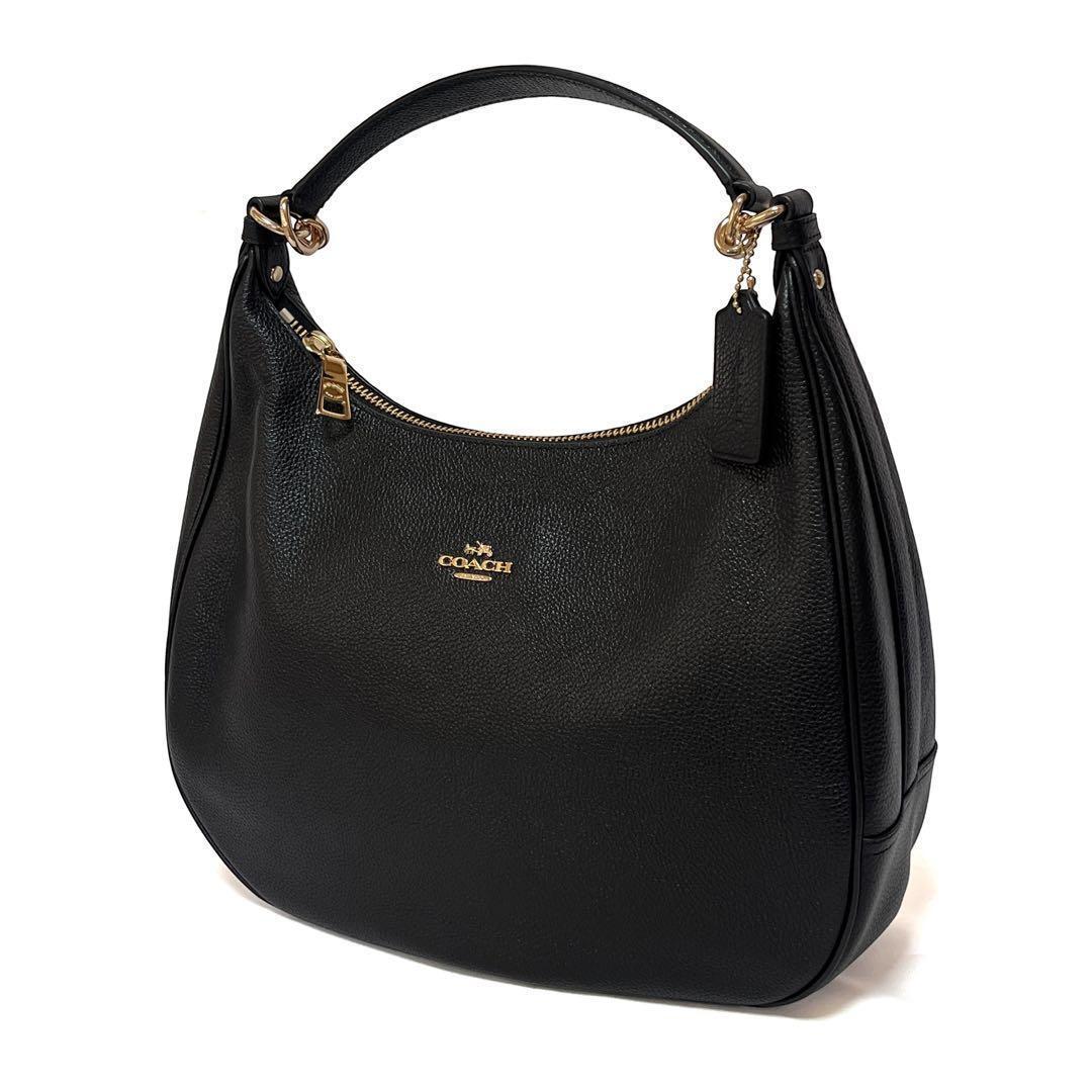 コーチ ワンショルダーバッグ ホーボー レザー ブラック F38259 極美品