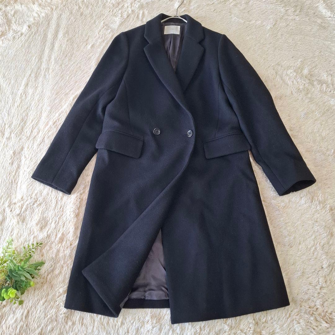 IENA イエナ ハミルトンウールチェスターコート ダブル ブラック 36