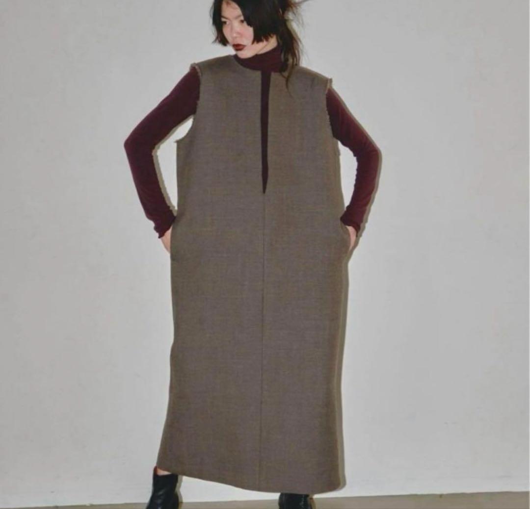 ワンピース Doubleface Wool Keyneck Dress todayful