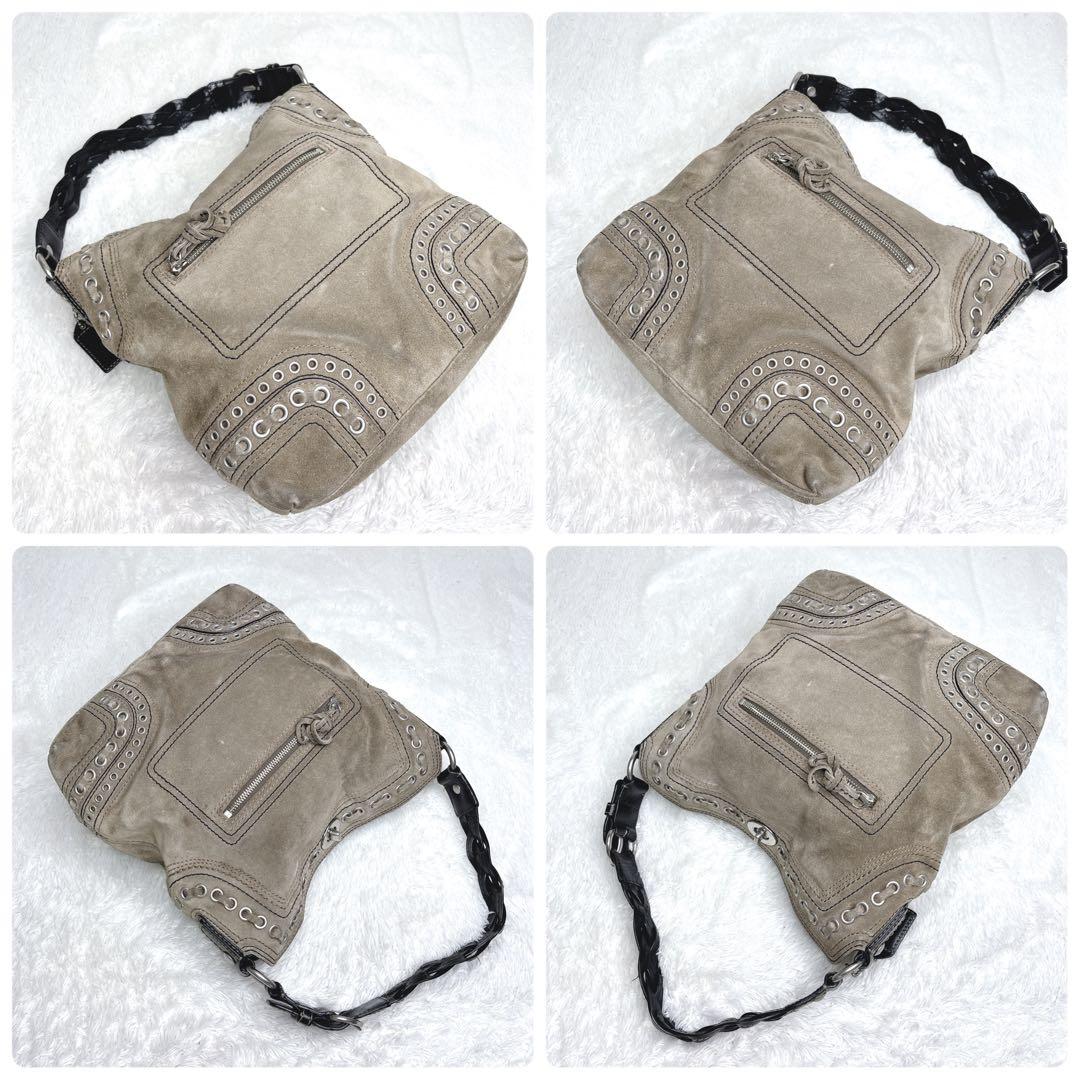 COACH コーチ　スエード ターンロック金具　ショルダーバッグ y2k
