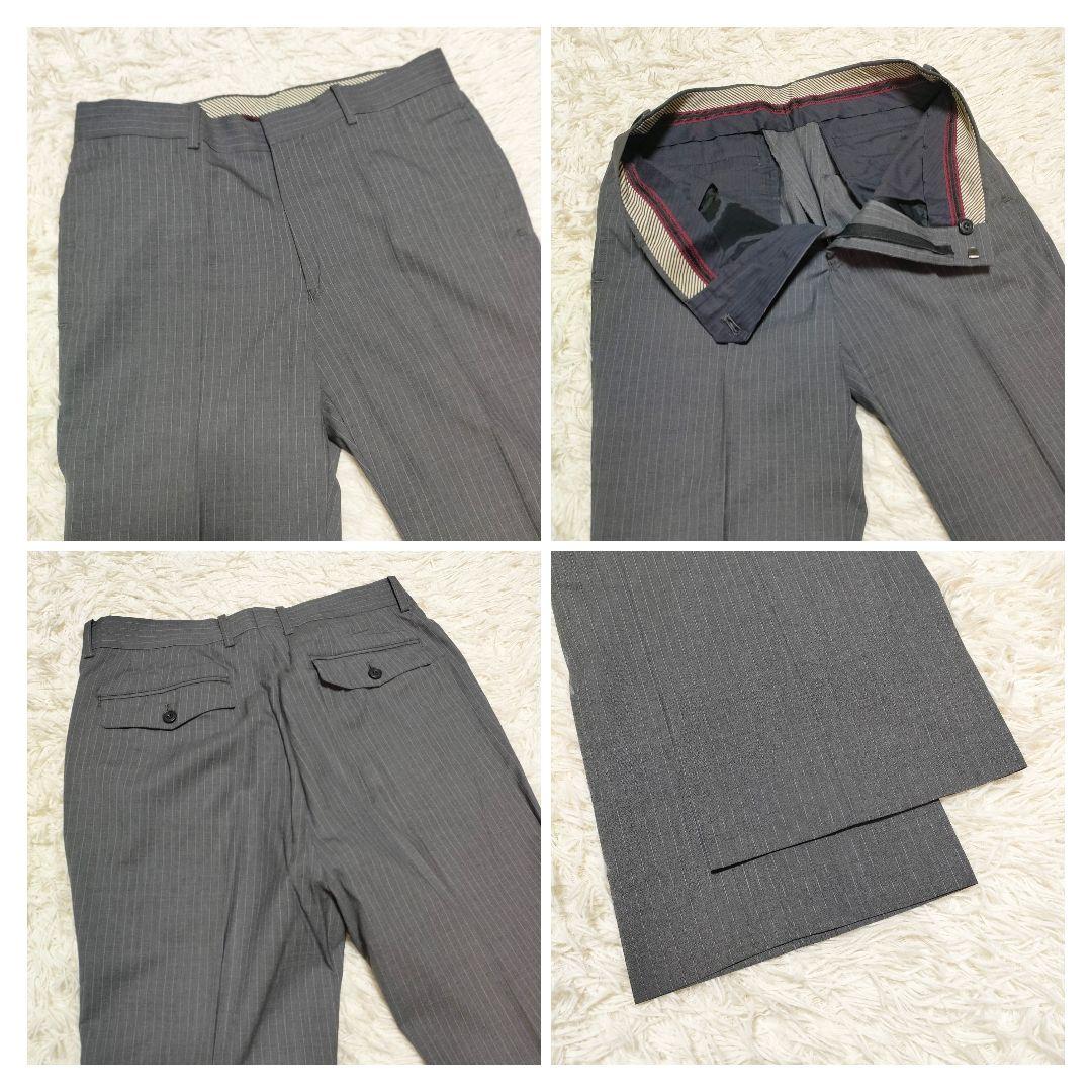 美品　メンズビギ　ロロピアーナ　スーツ　スーパー120s　シルク混　裏地ボルドー