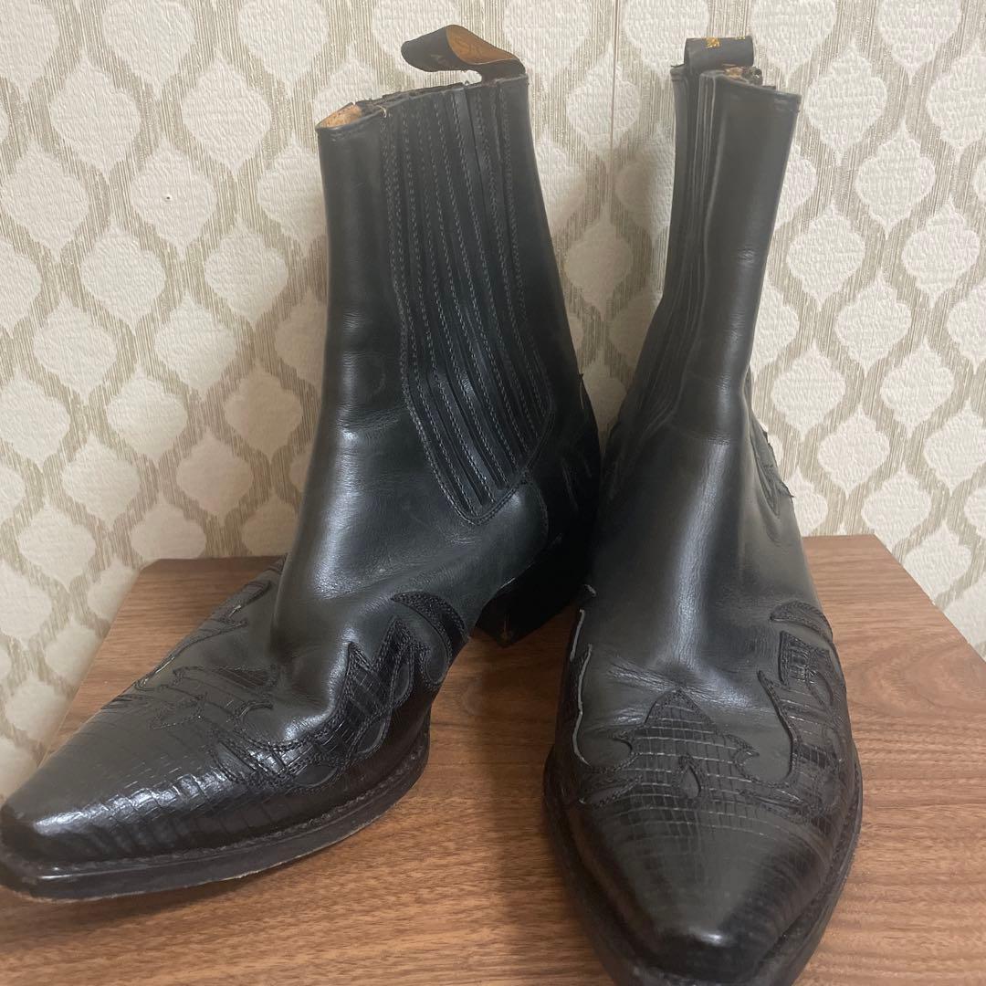 ADAMSBOOTS 71/2 ウェスタンブーツブラック