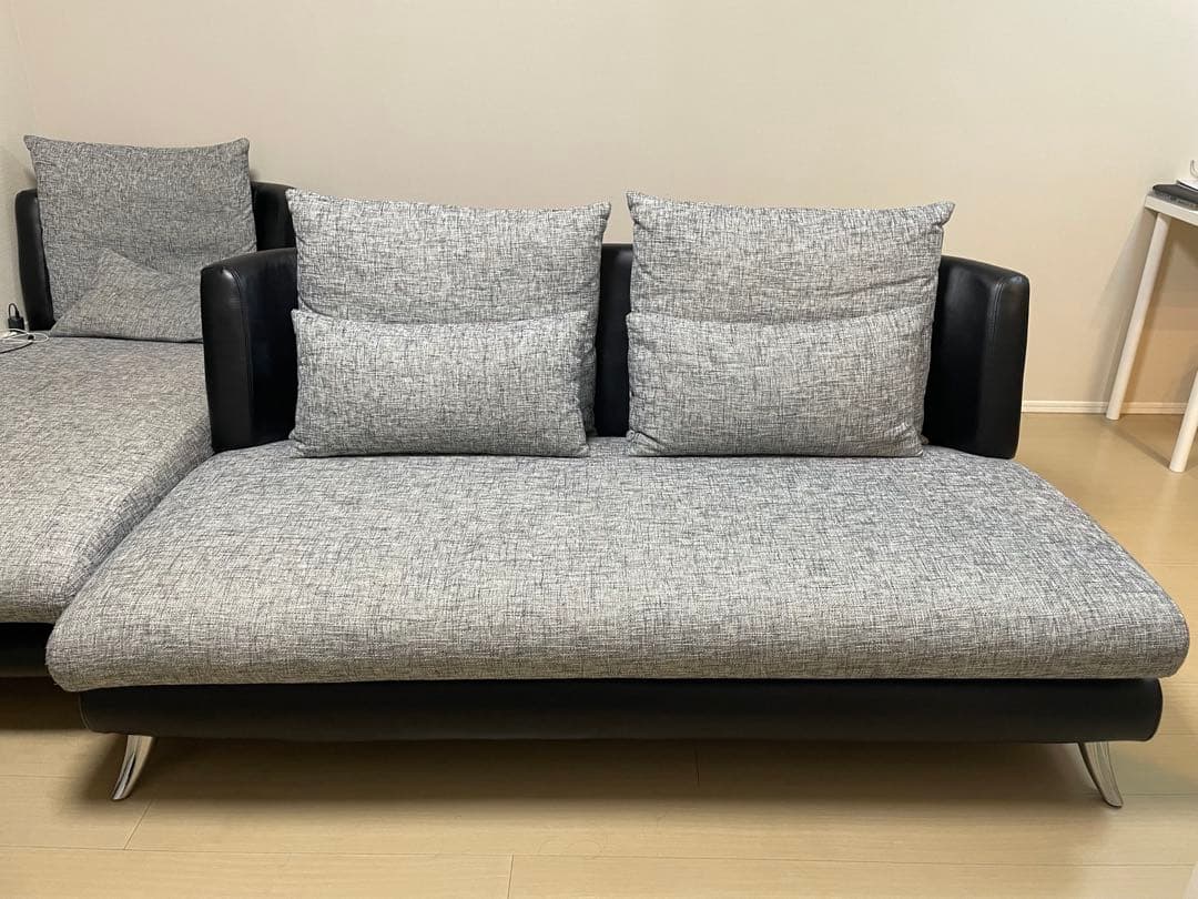 【ayustat】アルモニアモダンデザイン 2人掛けソファ グレー