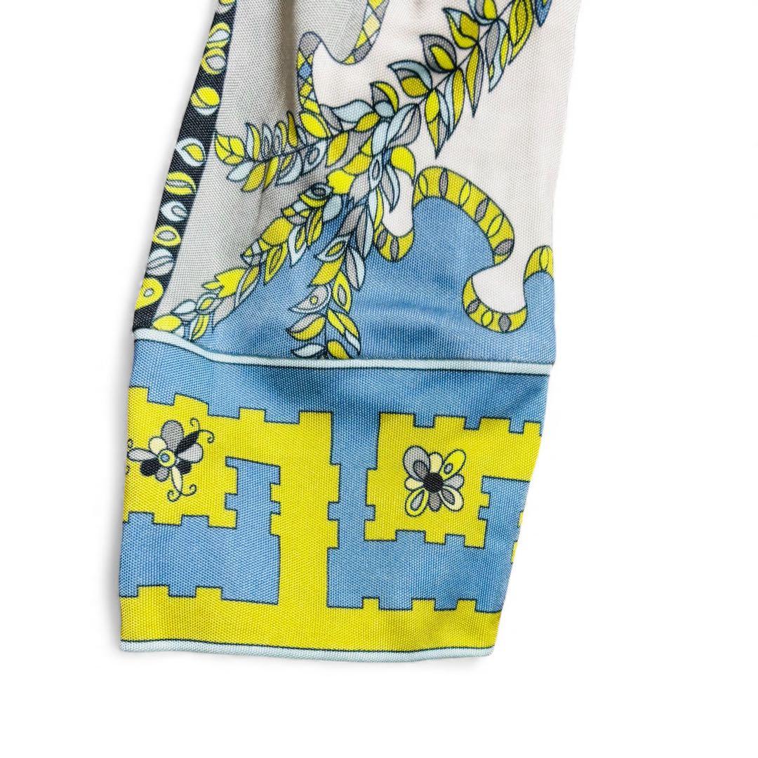 美品 EMILIO PUCCI 長袖ワンピース バックオープン 38 ストレッチ