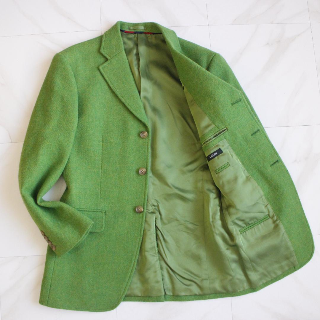 ぴーす様 J.CREW ハリスツイード テーラードジャケット M ライムグリーン