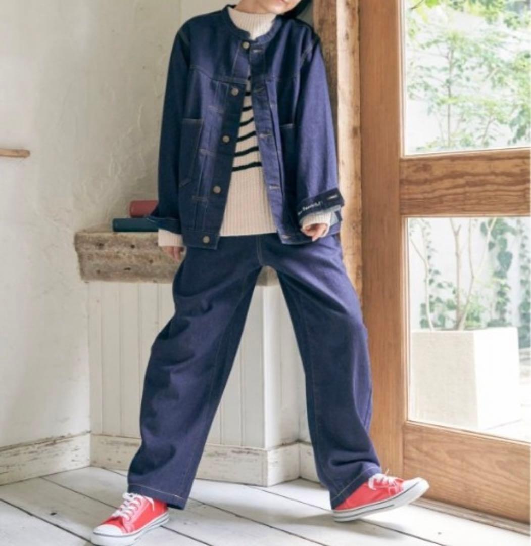 セットアップ LBC ノーカラーGジャン ゆるテーパードデニム M タグ付