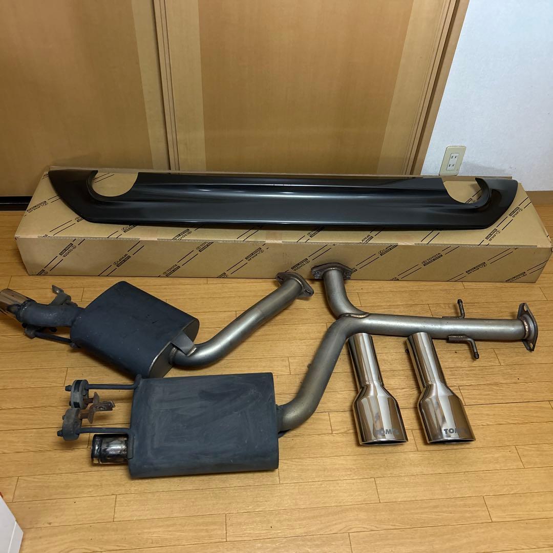 210クラウンアスリートHVトムスバレルマフラー　リアアンダースポイラーセット