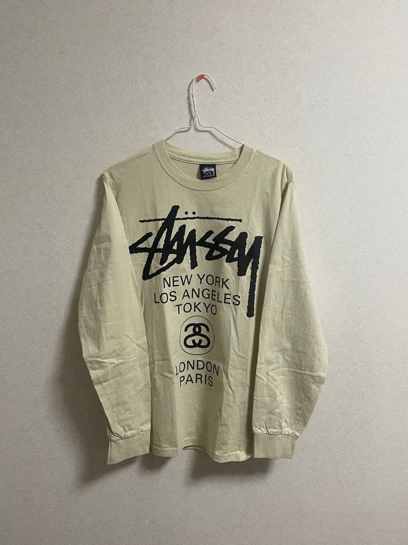 【翌日発送！新品！】Stussy ロングTシャツ クリーム色