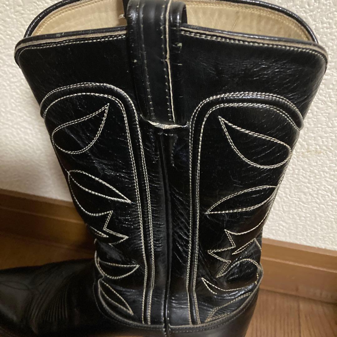 え*だ様 トニーラマ　レザー ウエスタンブーツ　ブラック used品　ヴィンテー