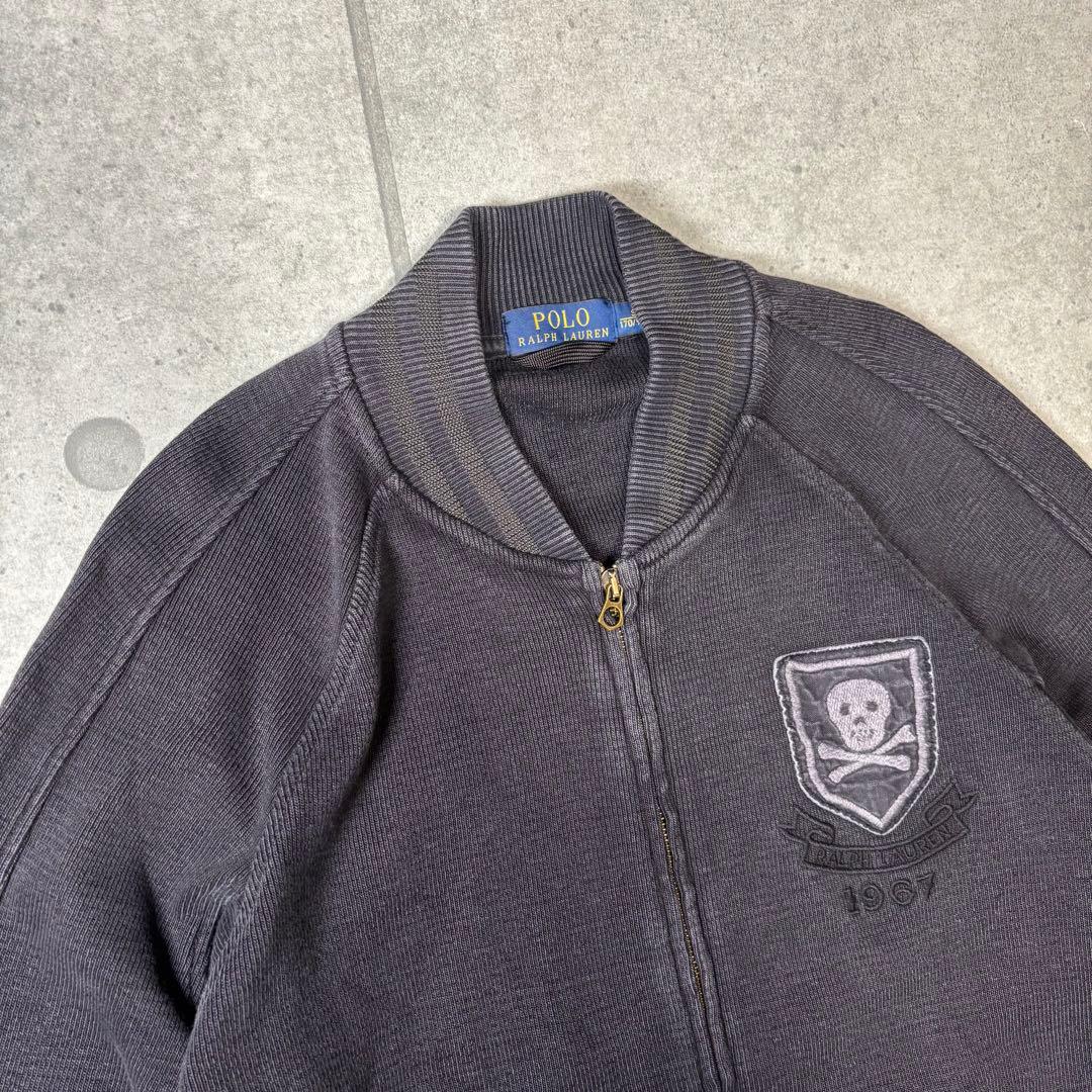 ラルフローレン　MA-1　ボンバージャケット　スカル　RUGBY　刺繍　ベル型