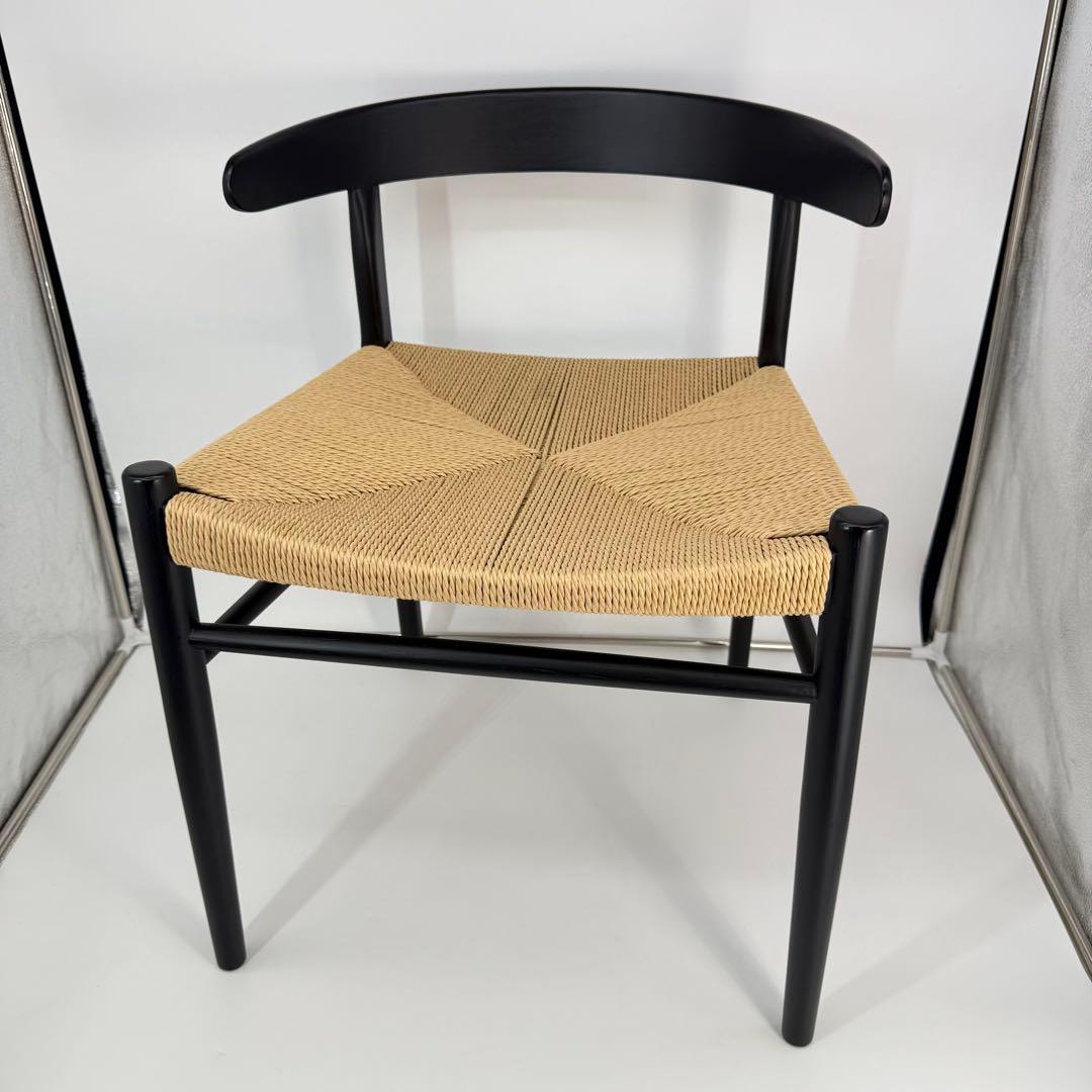 【送料込】Re:CENO PRODUCペーパーコードチェア ブラック×ナチュラル