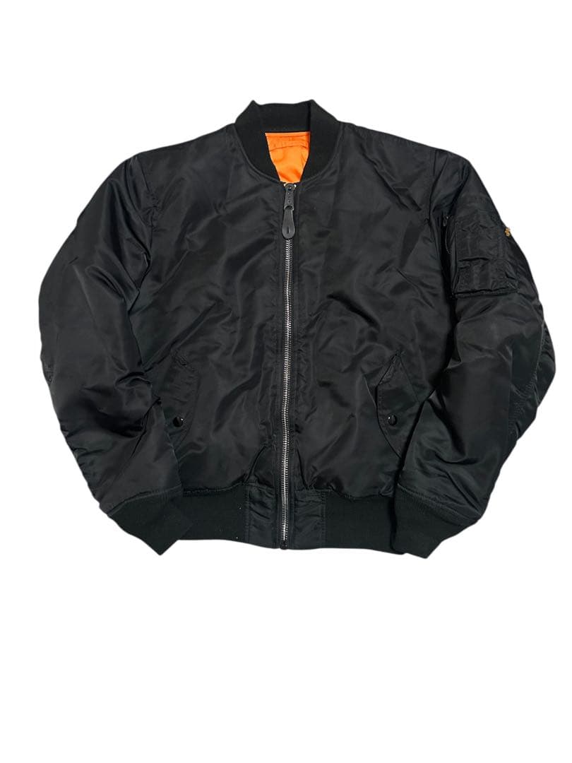 Alpha ブラック MA-1 S 短丈 90s archive 古着